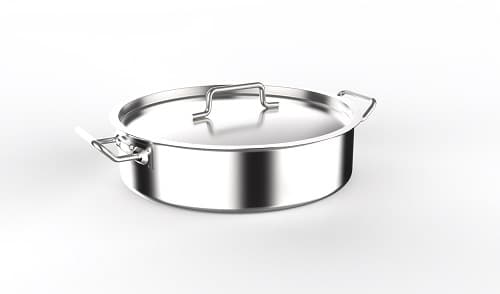 Кастрюля с крышой, низкая, тройное дно, MGsteel, 32 х 12 см, 10 л, 32 см
