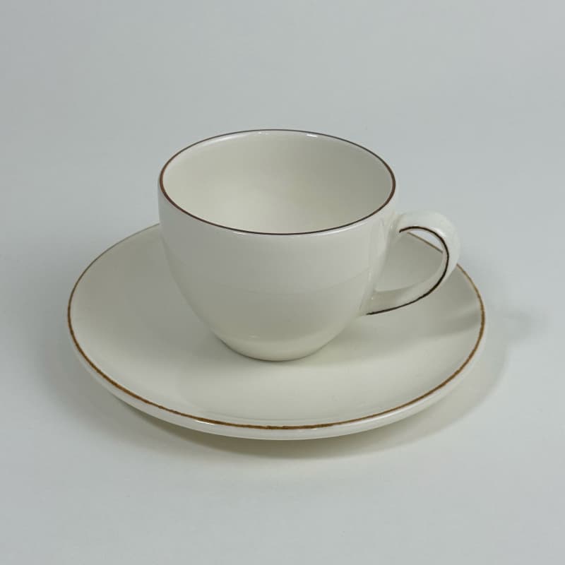 Чашка кофейная, Bonna, Retro коричневый край, 6.4 см, h=5.3см, 80 мл, (блюдце 70666)