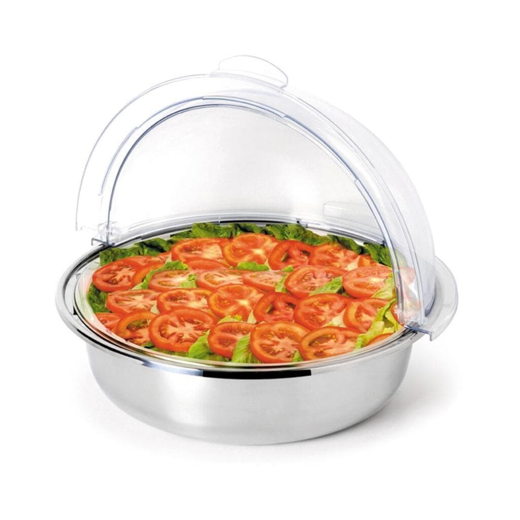 Поднос для выкладки с Roll-top крышкой + емкость с хладогеном, SUNNEX, d 38.5 см, h 30.5 см