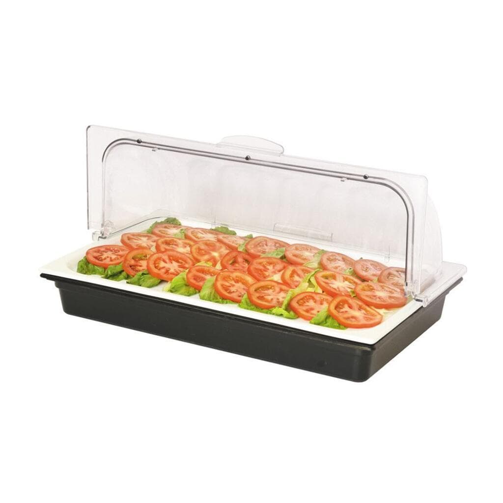Поднос для выкладки с Roll-top крышкой + 2 емкости с хладогеном, SUNNEX, h 24.5 см, b 32.5 см, l 53 см
