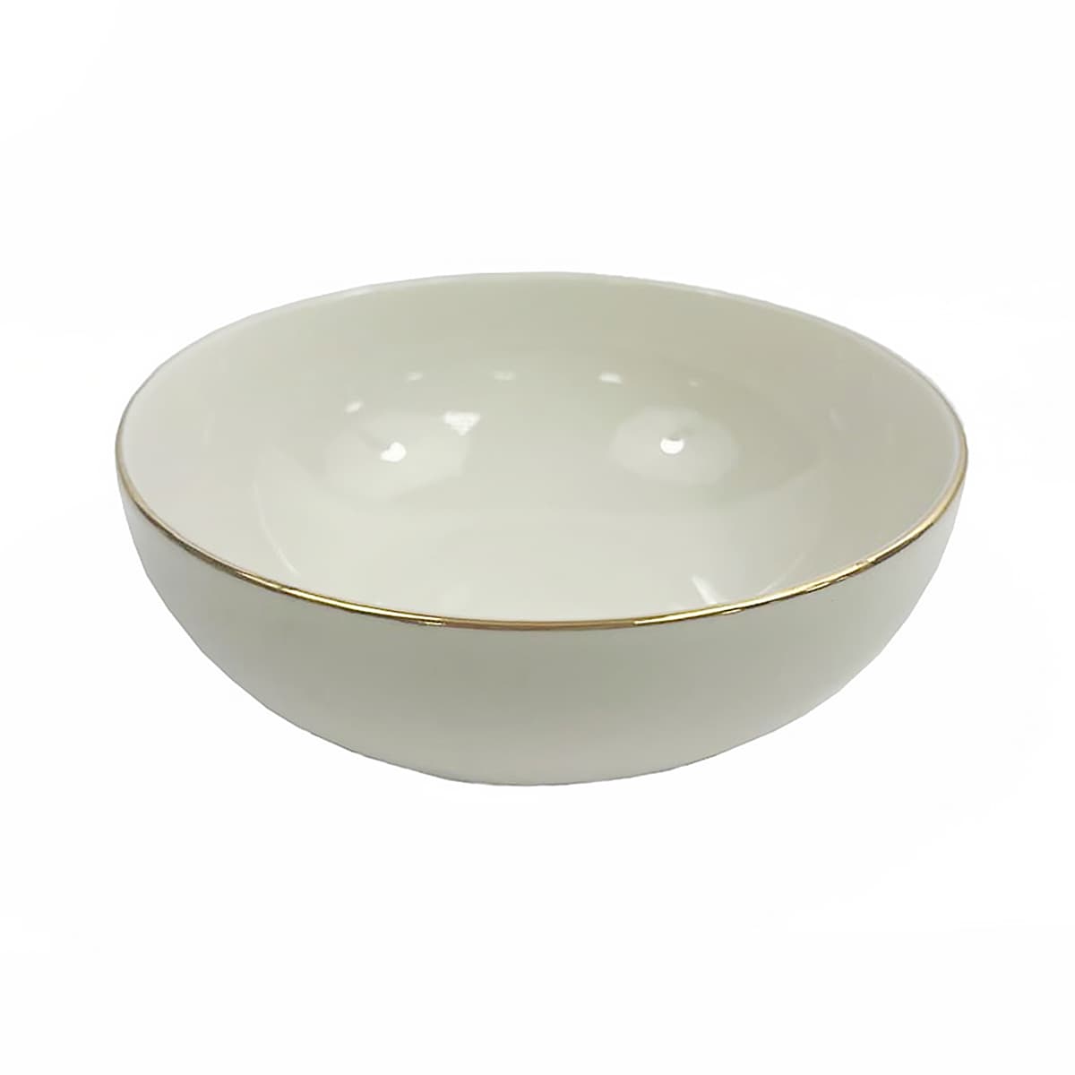 Салатник, белый с отводкой натуральным золотом, фарфор, TULU Porselen, ELEGANT GOLD, d=14 см