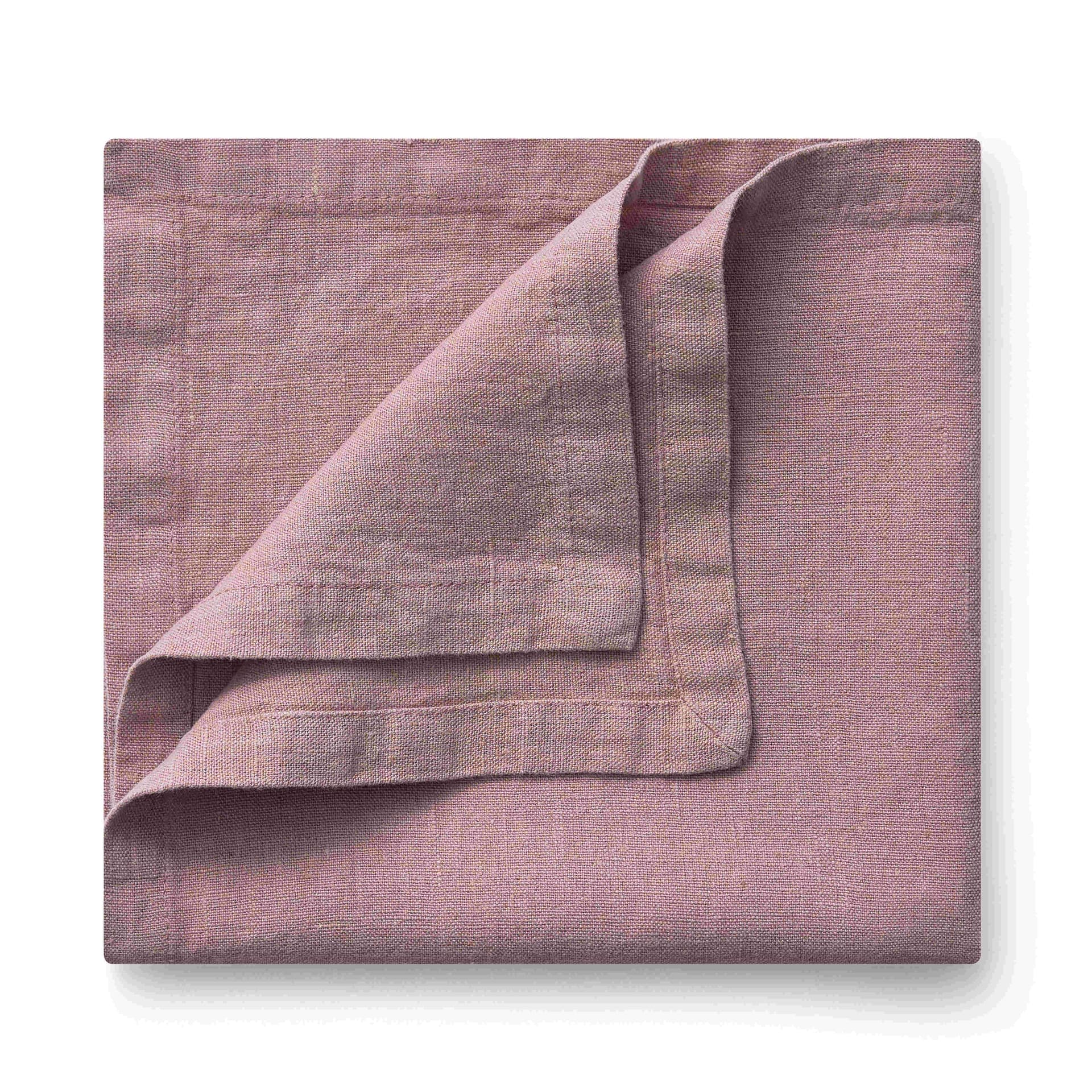 Салфетка из крэшированного льна (умягченный) пудро-розовый, Crystals Textile, 43 x 43 см