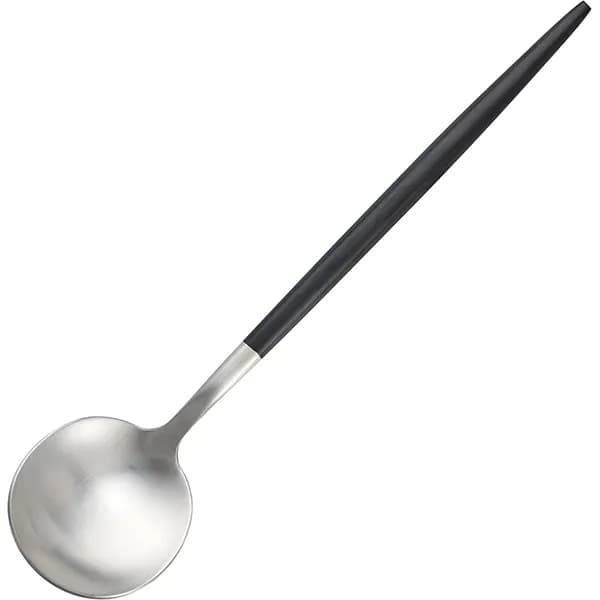 Ложка столовая, Kunstwerk, Stil Black Silver Matte, 21.5 х 4.8 см