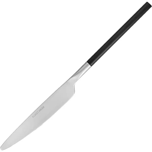 Нож столовый, Kunstwerk, District Silver Black Matte, 22.5 х 1.8 см