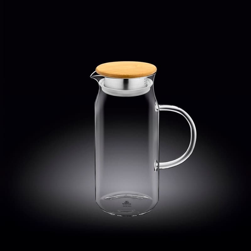 Кувшин с крышкой, бамбук + сетка нерж, ThermoGlass, Wilmax, 1 л.