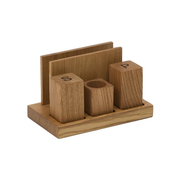 Набор для специй и салфеток Crystals Wood дуб, бук 170х100 мм