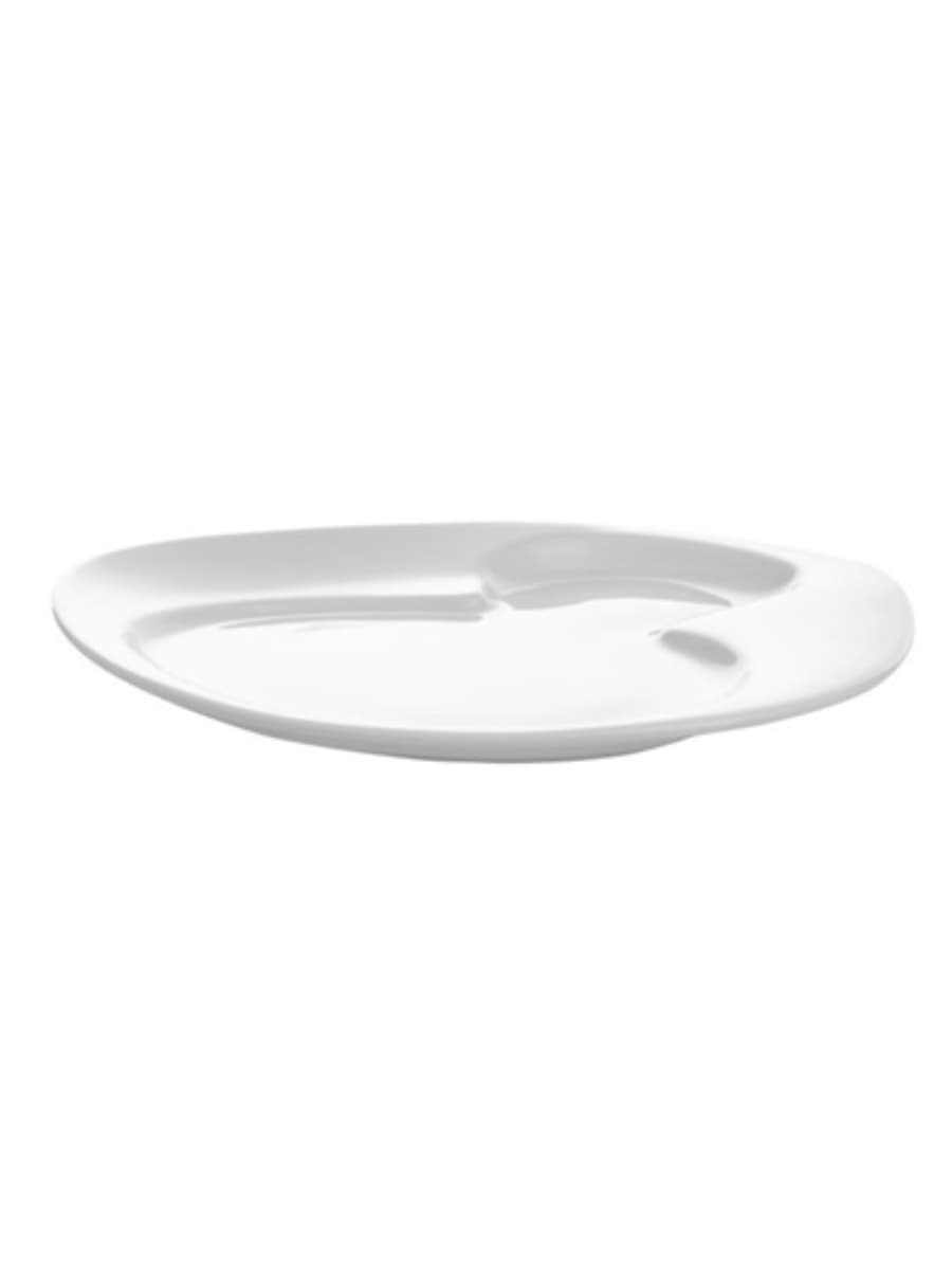 Тарелка, RAK Porcelain, Nabur,32х26.5 см, с 2 зонами