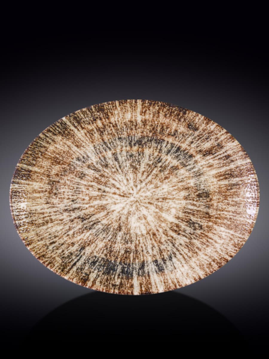 Блюдо овальное плоское, Wilmax, Radiance Brown, 31х24 см