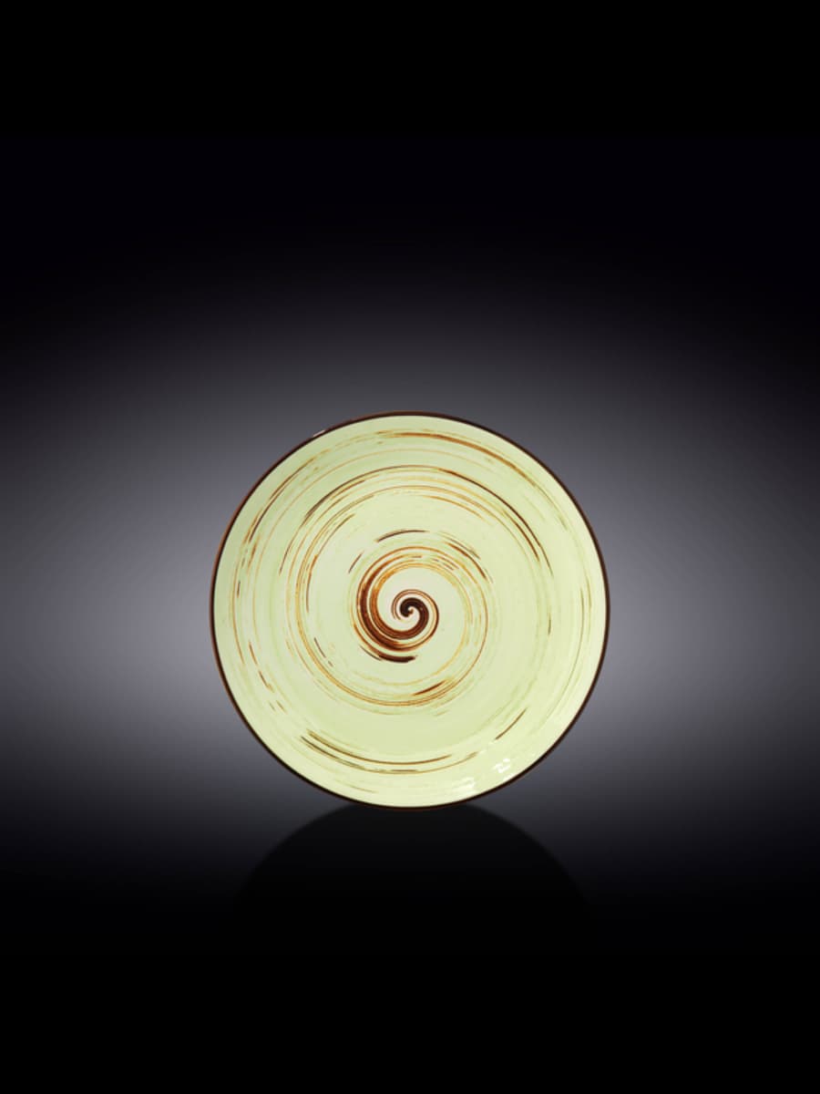 Тарелка круглая, Wilmax, Spiral, 18 см, Фисташковый