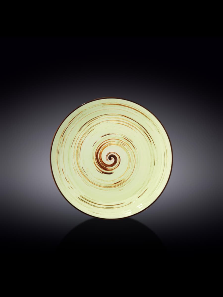 Тарелка круглая, Wilmax, Spiral, 23 см, Фисташковый