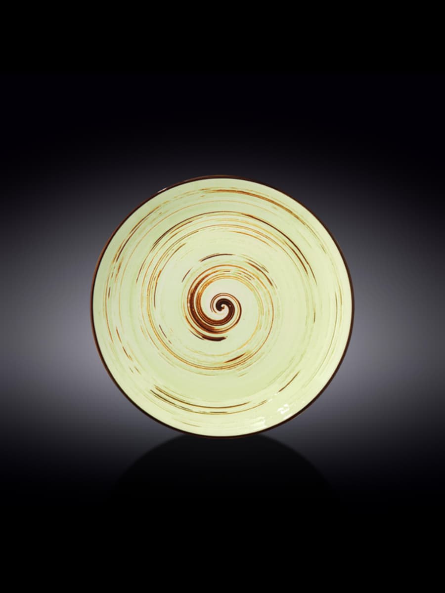 Тарелка круглая , Wilmax, Spiral, 25 см, Фисташковый