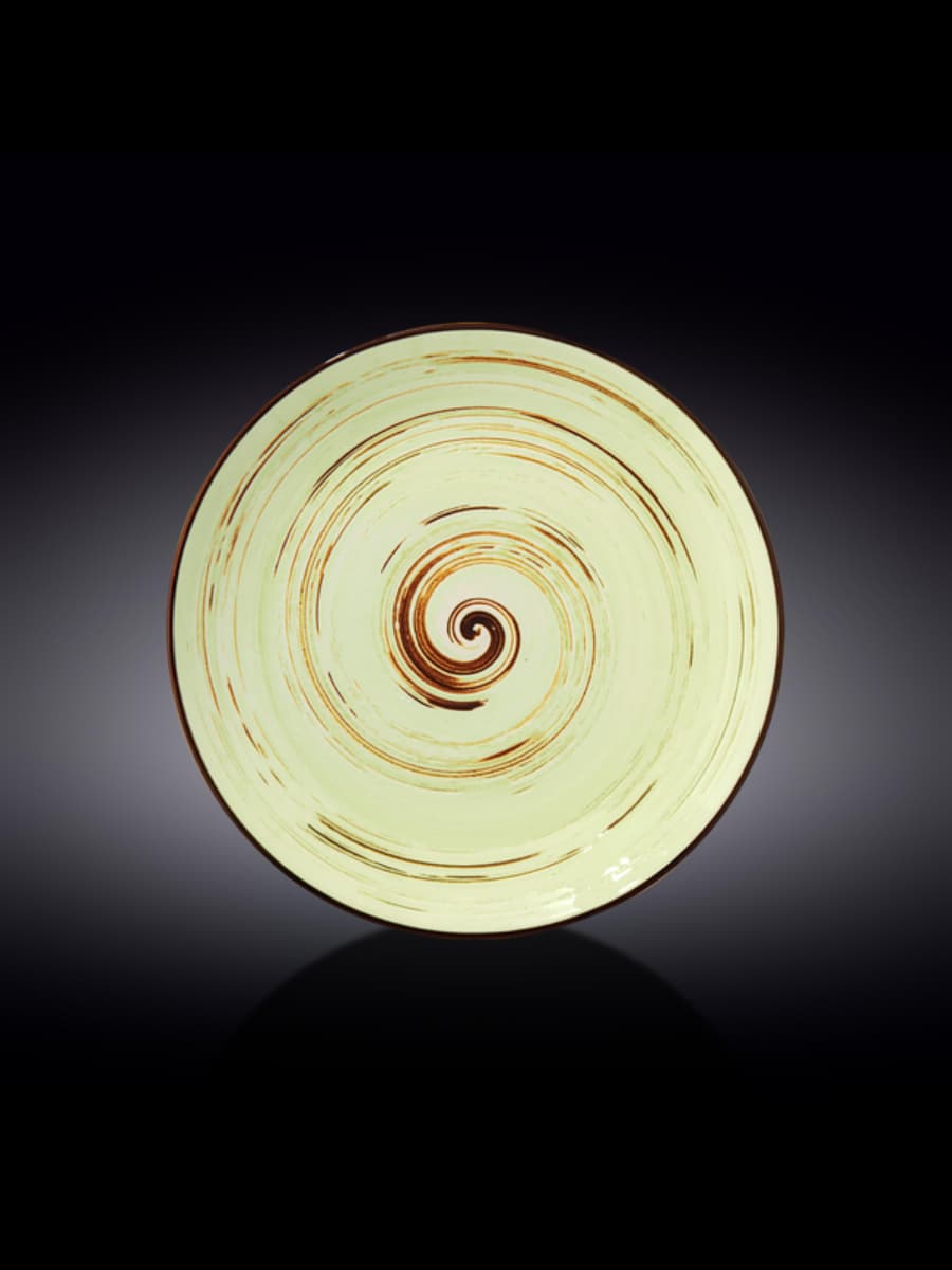 Тарелка круглая , Wilmax, Spiral, 28 см, Фисташковый