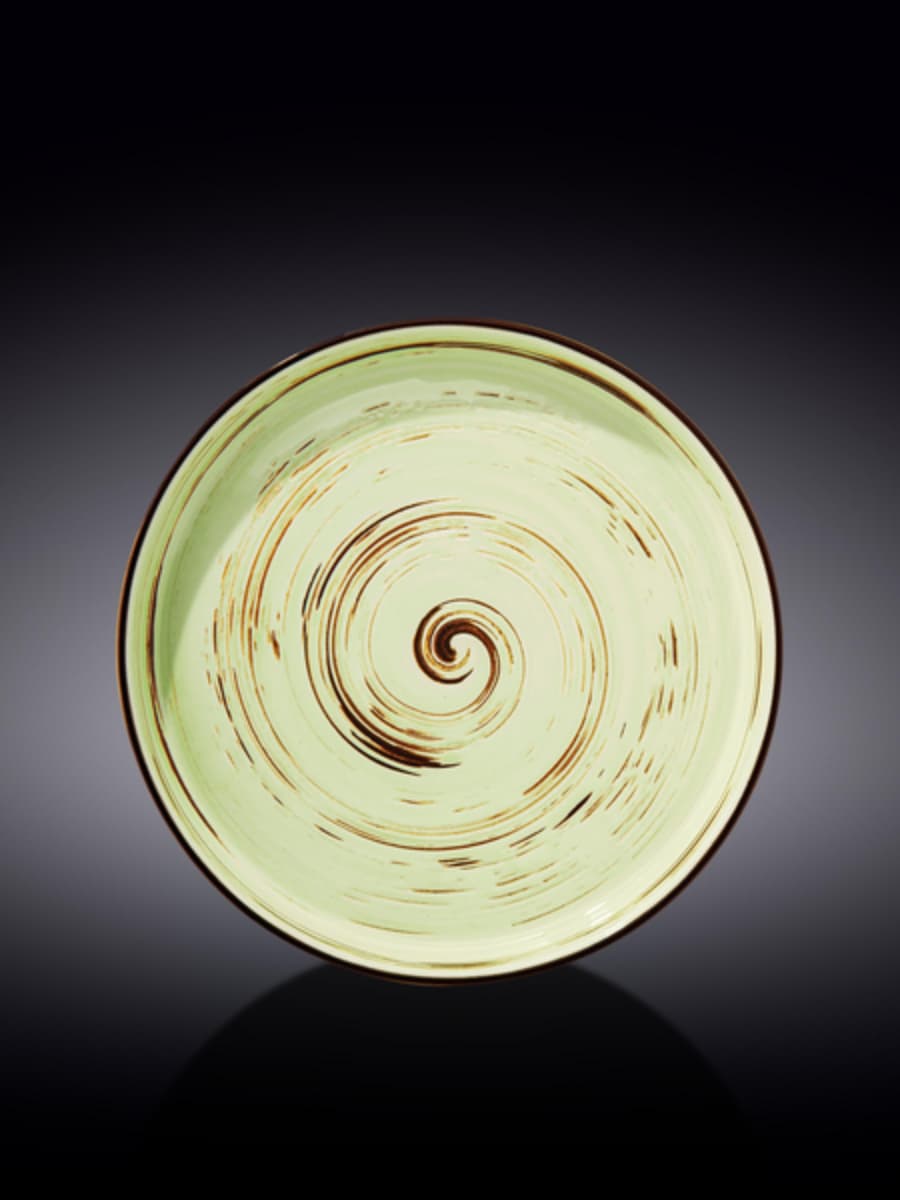 Тарелка круглая , Wilmax, Spiral, 23 см, Фисташковый