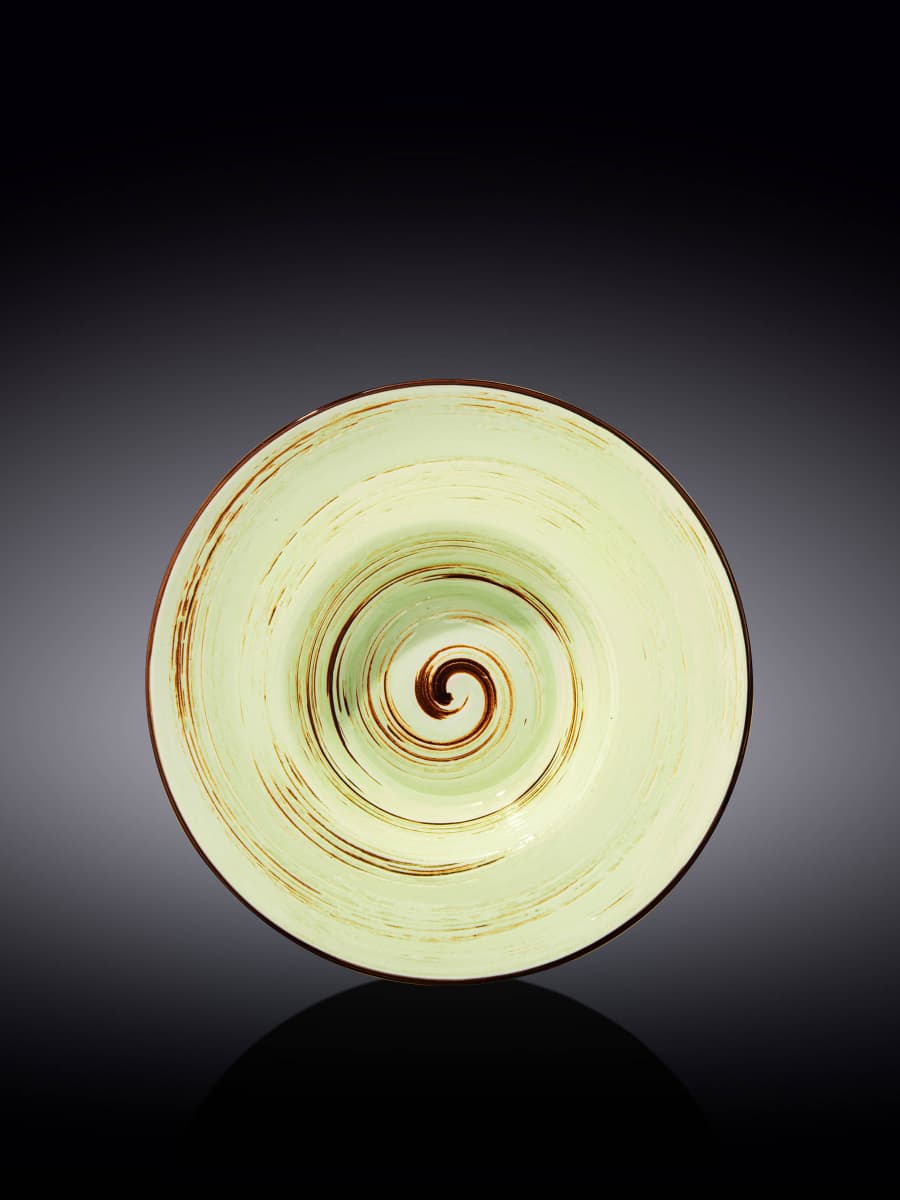 Тарелка глубокая, Wilmax, Spiral, 20 см, 800 мл, Фисташковый