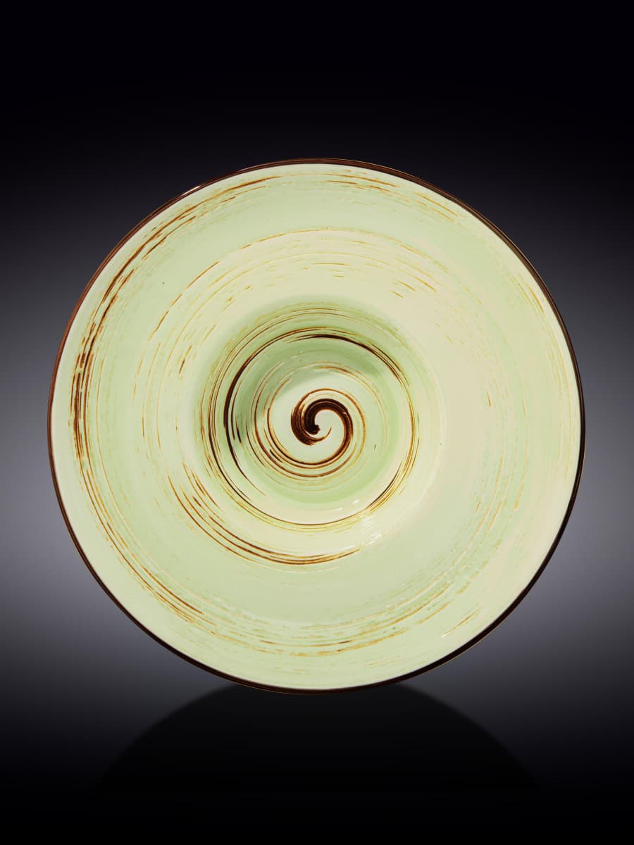 Тарелка глубокая, Wilmax, Spiral, 25.5 см, 350 мл, Фисташковый