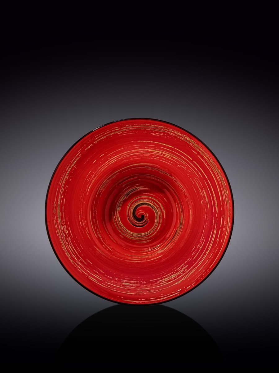 Тарелка глубокая, Wilmax, Spiral, 25.5 см, Красный