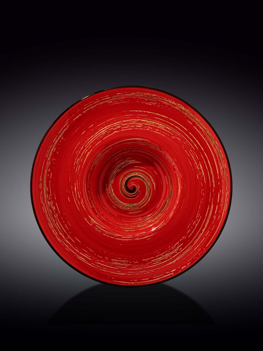 Тарелка глубокая, Wilmax, Spiral, 24 см, 200 мл, Красный