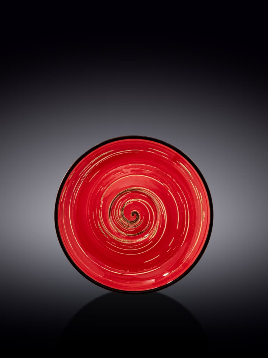 Блюдце, Wilmax, Spiral, 15 см, Красный