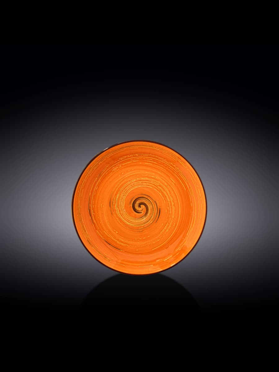 Тарелка круглая, Wilmax, Spiral, 18 см, Оранжевый