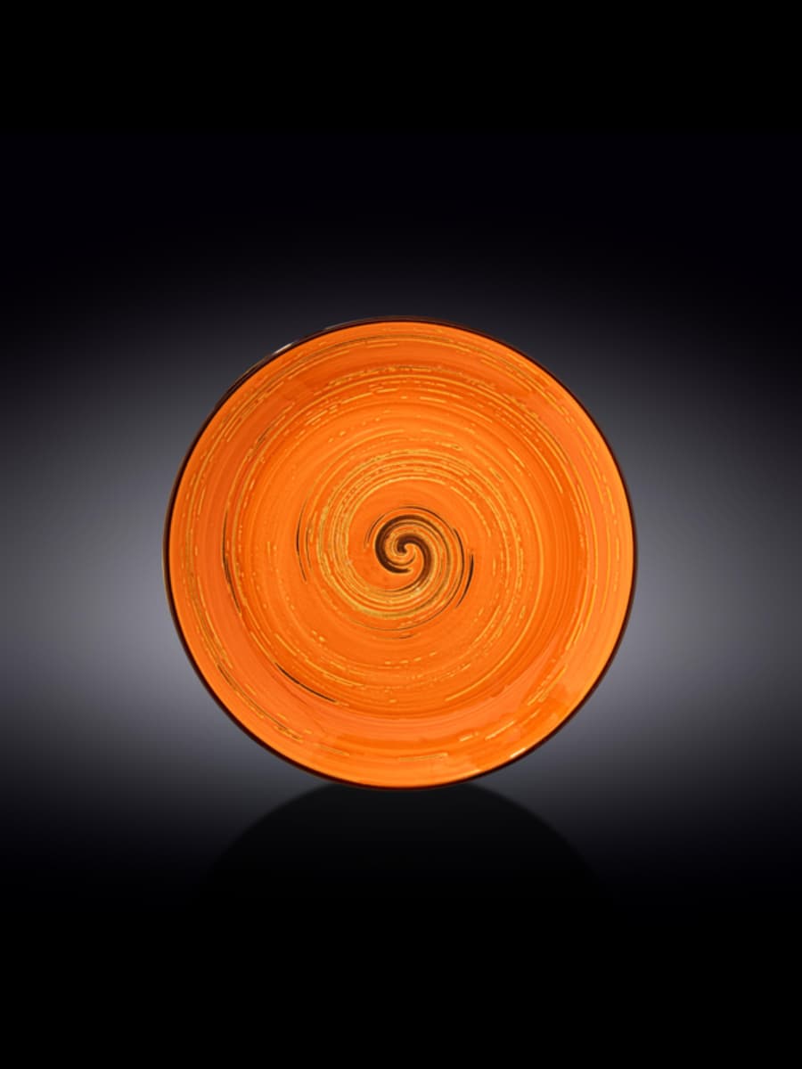 Тарелка круглая , Wilmax, Spiral, 25 см, Оранжевый