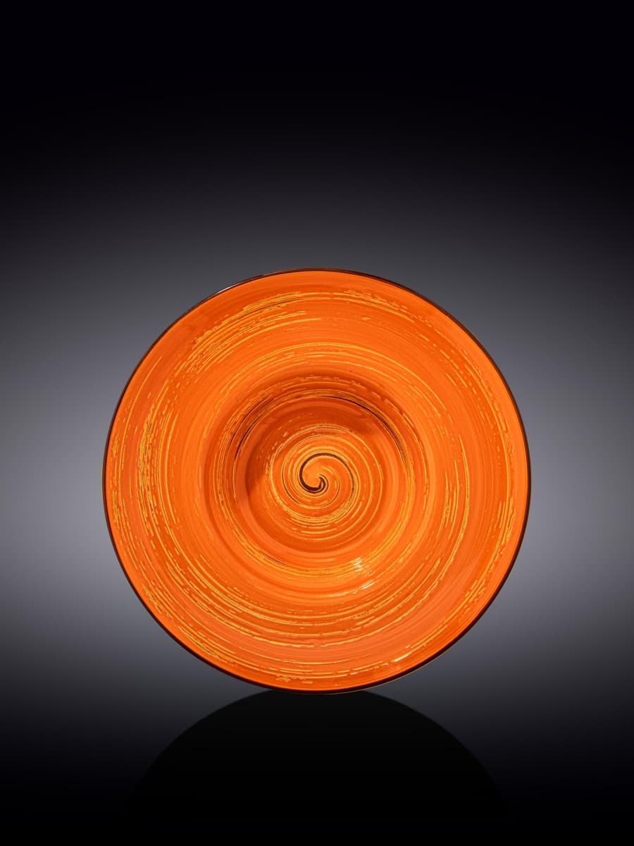 Тарелка глубокая, Wilmax, Spiral, 20 см, 800мл, Оранжевый