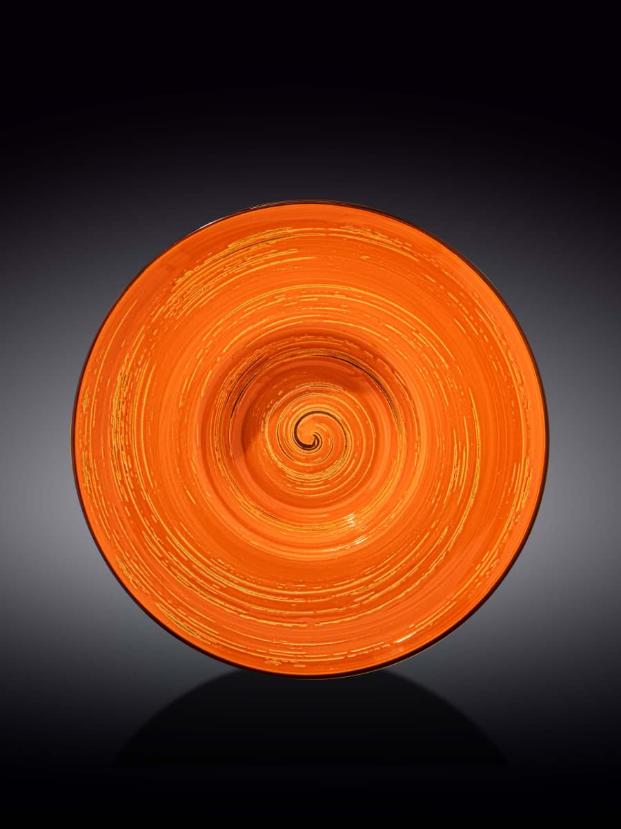 Тарелка глубокая, Wilmax, Spiral, 24 см, 200 мл, Оранжевый