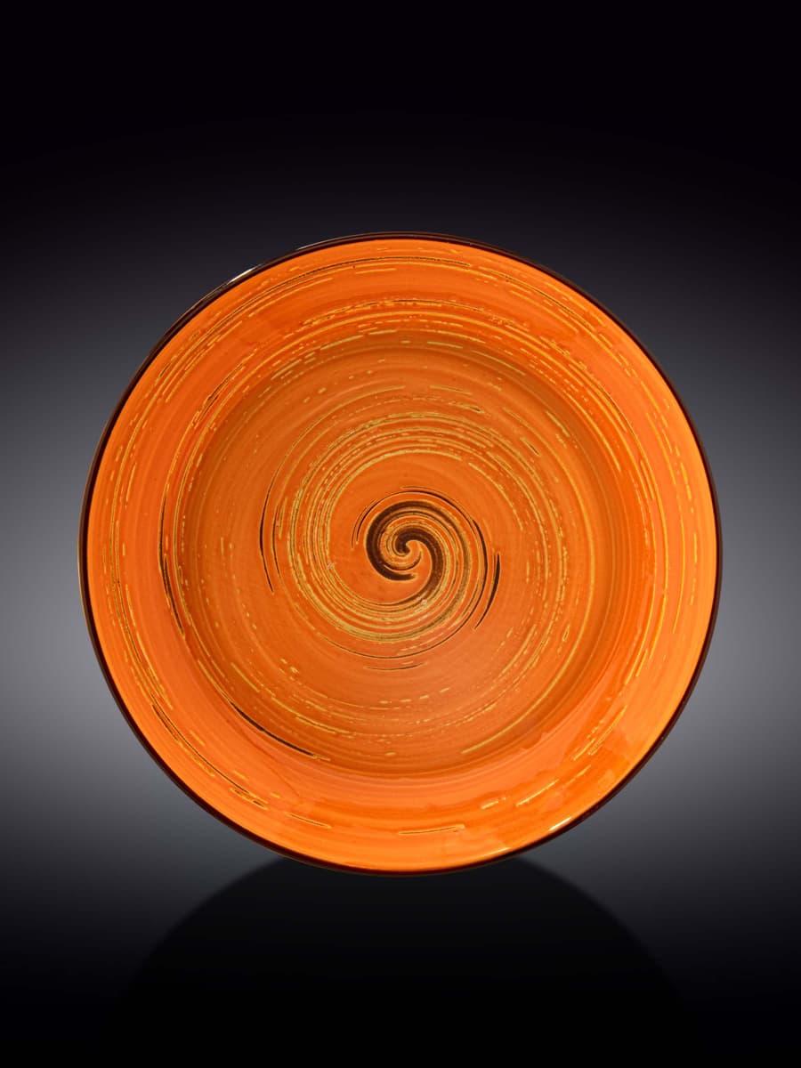Тарелка глубокая, Wilmax, Spiral, 25.5 см, 350 мл, Оранжевый
