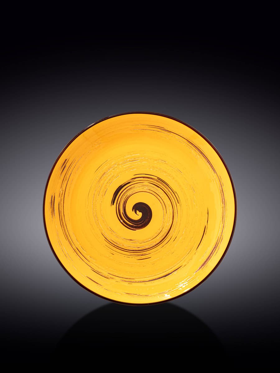 Тарелка круглая, Wilmax, Spiral, 20 см, Желтый