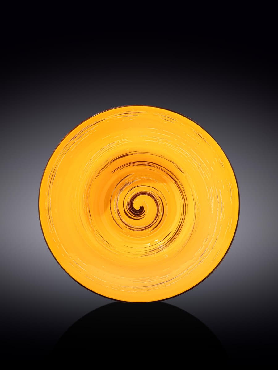 Тарелка глубокая, Wilmax, Spiral, 22.5 см, 1100 мл, Желтый
