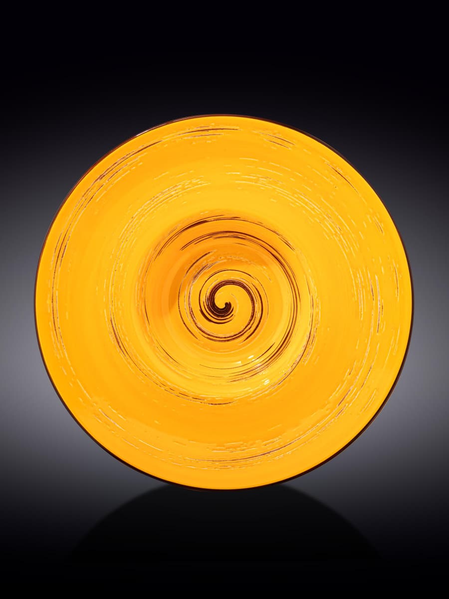 Тарелка глубокая, Wilmax, Spiral, 27 см, 250 мл, Желтый