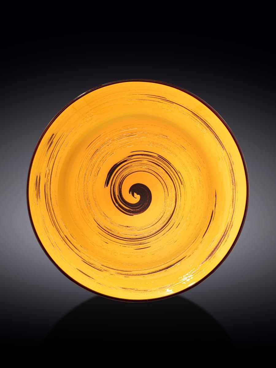 Тарелка глубокая, Wilmax, Spiral, 25.5 см, 350 мл, Желтый