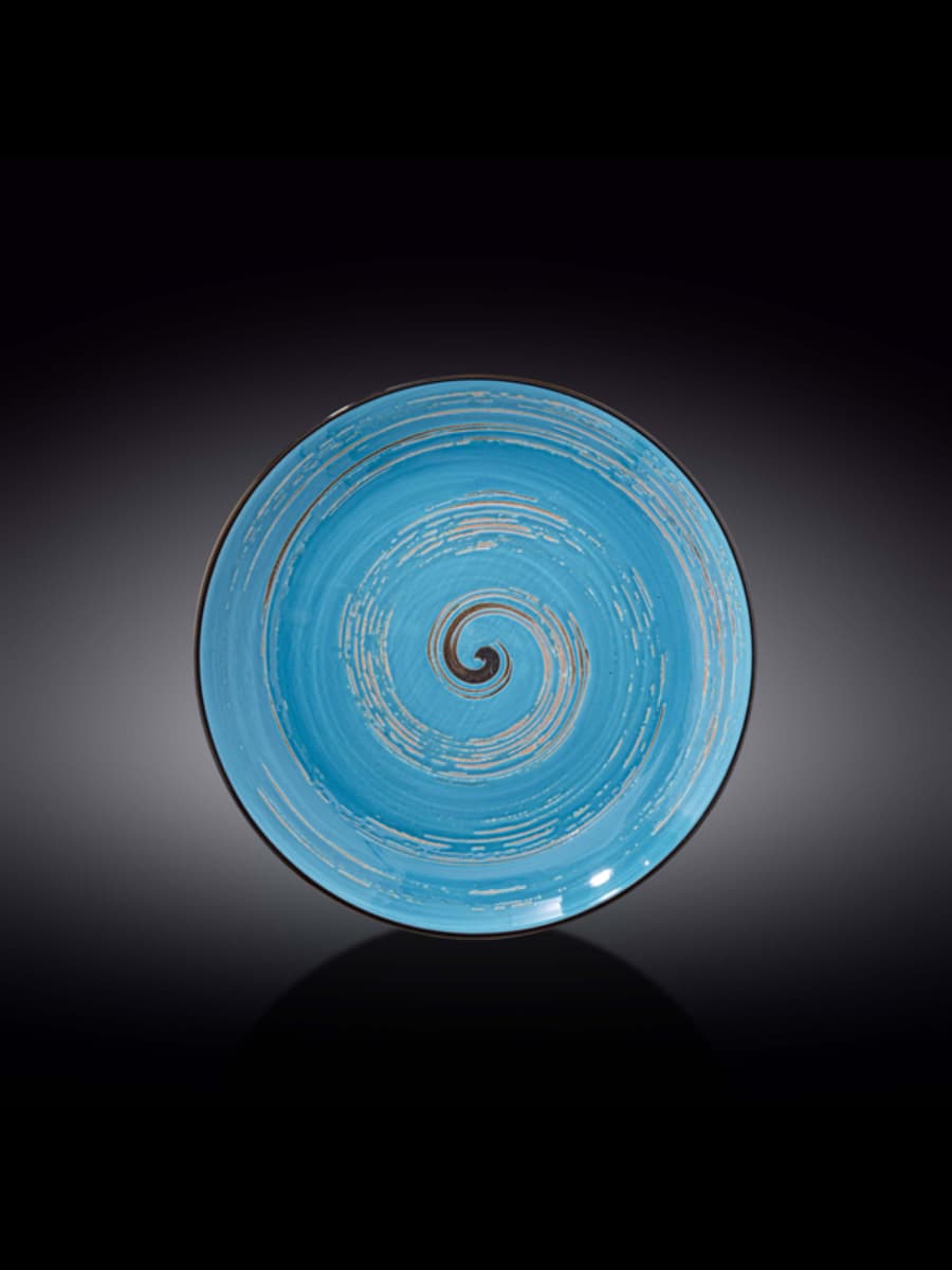 Тарелка круглая , Wilmax, Spiral, 25 см, Голубой