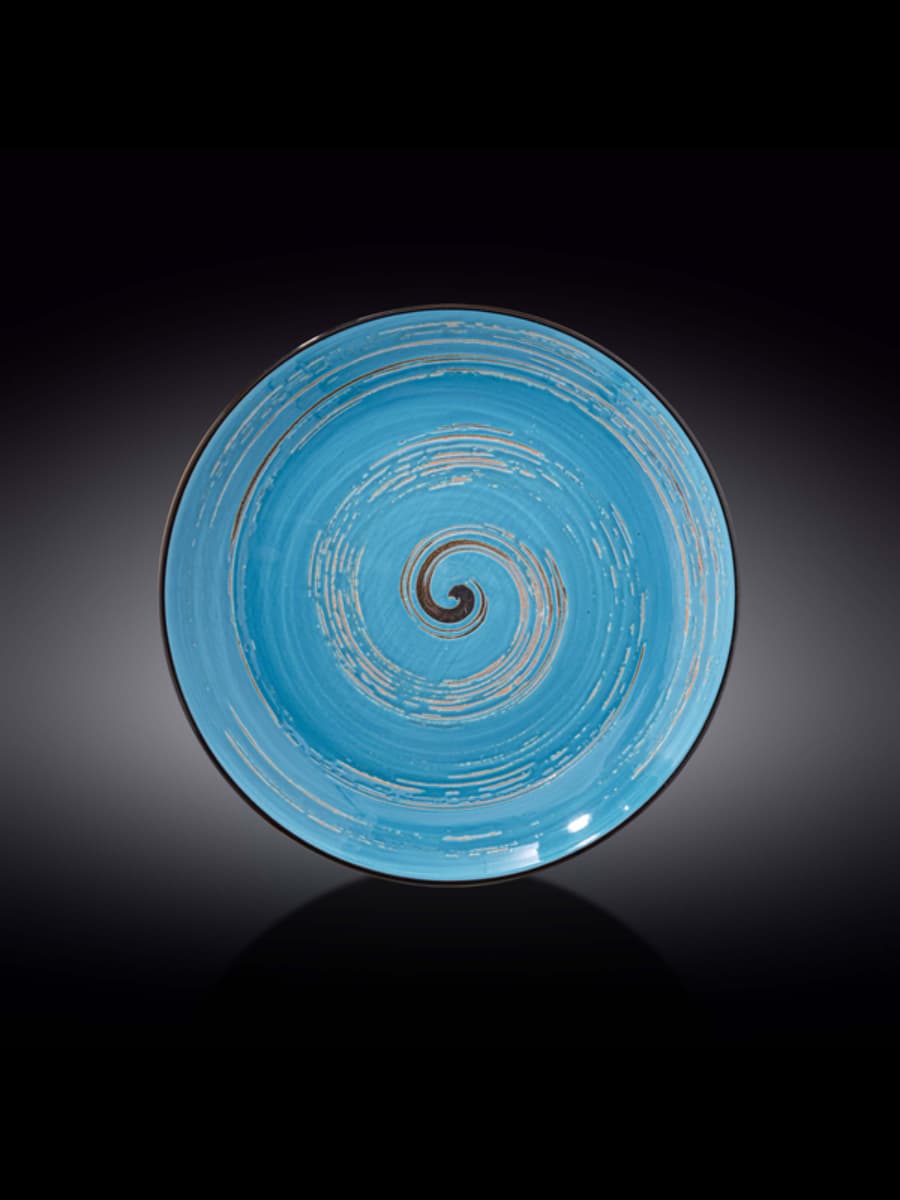 Тарелка круглая , Wilmax, Spiral, 28 см, Голубой