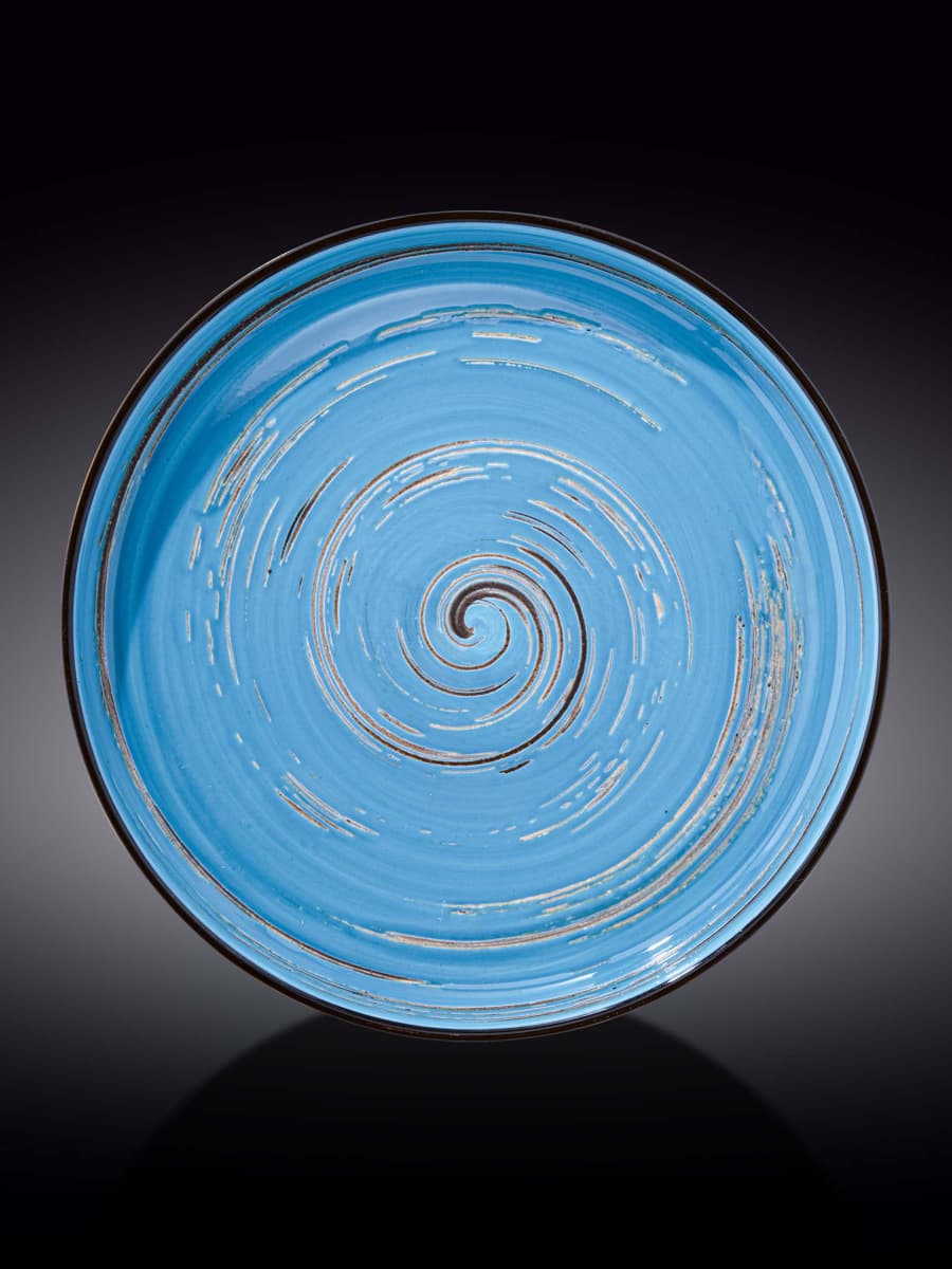 Тарелка, Wilmax, Spiral, 28 см, Голубой