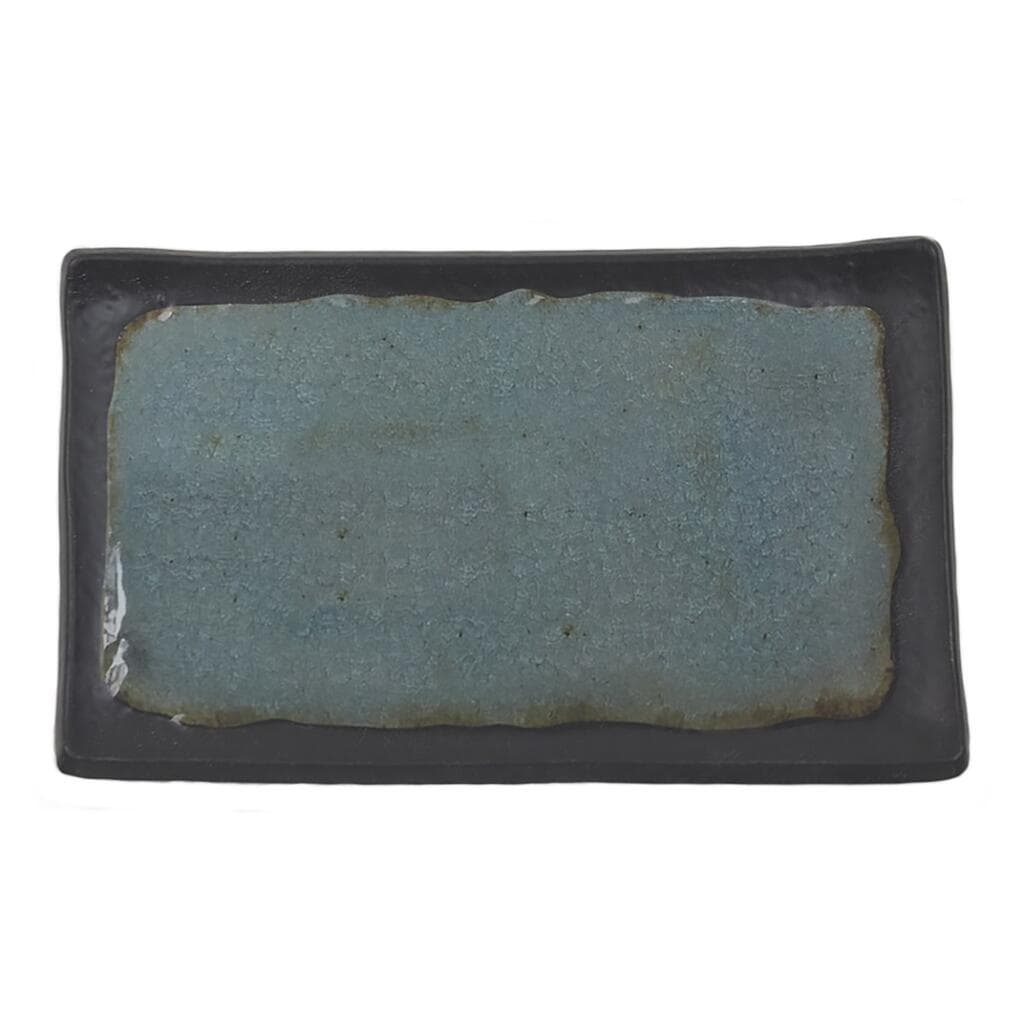Блюдо прямоугольное, P.L. Proff Cuisine, Turquoise design on black, 26 x 16,2 x 2 см