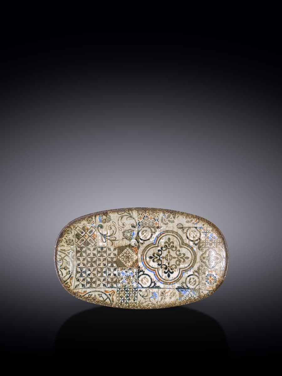 Блюдо овальное углубленное, Wilmax, Vintage Mosaic, 16x9 см