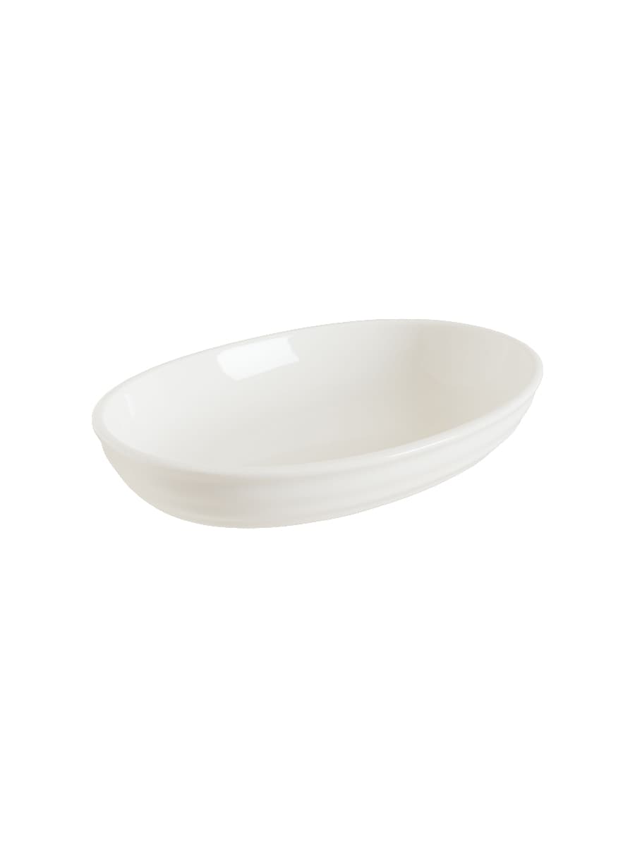 Блюдо овальное с бортом, Bonna, White Classic, 15x11 см