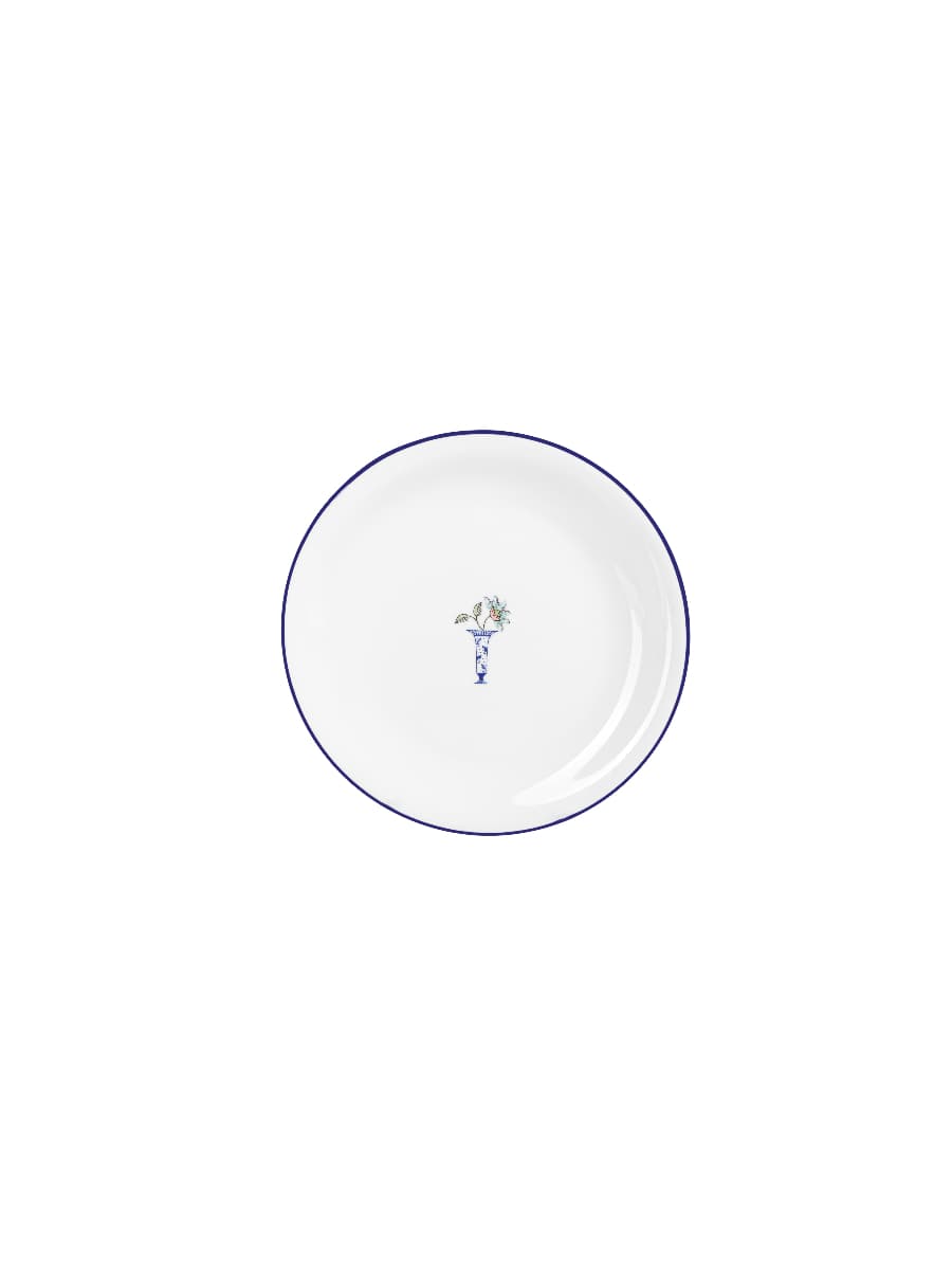 Тарелка мелкая, кант синий DS16, Porland, Vaso Piccolo, 22 см