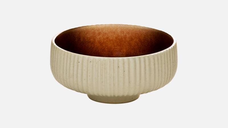 Салатник (с рельефом) 330 мл, d 12 см, h 5,6 см, цвет коричневый, Nara