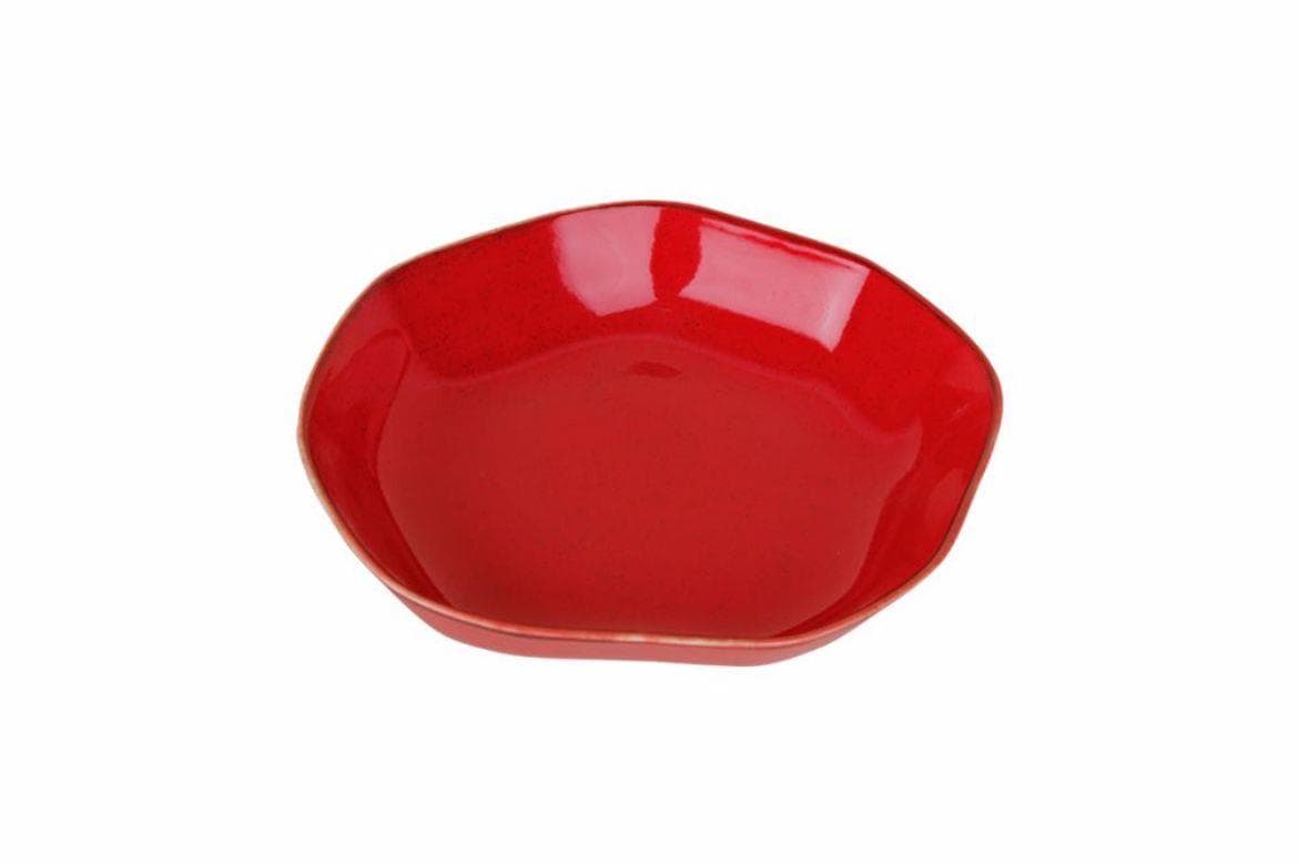 Тарелка глубокая с волнистым краем, Porland, RED, 21 см