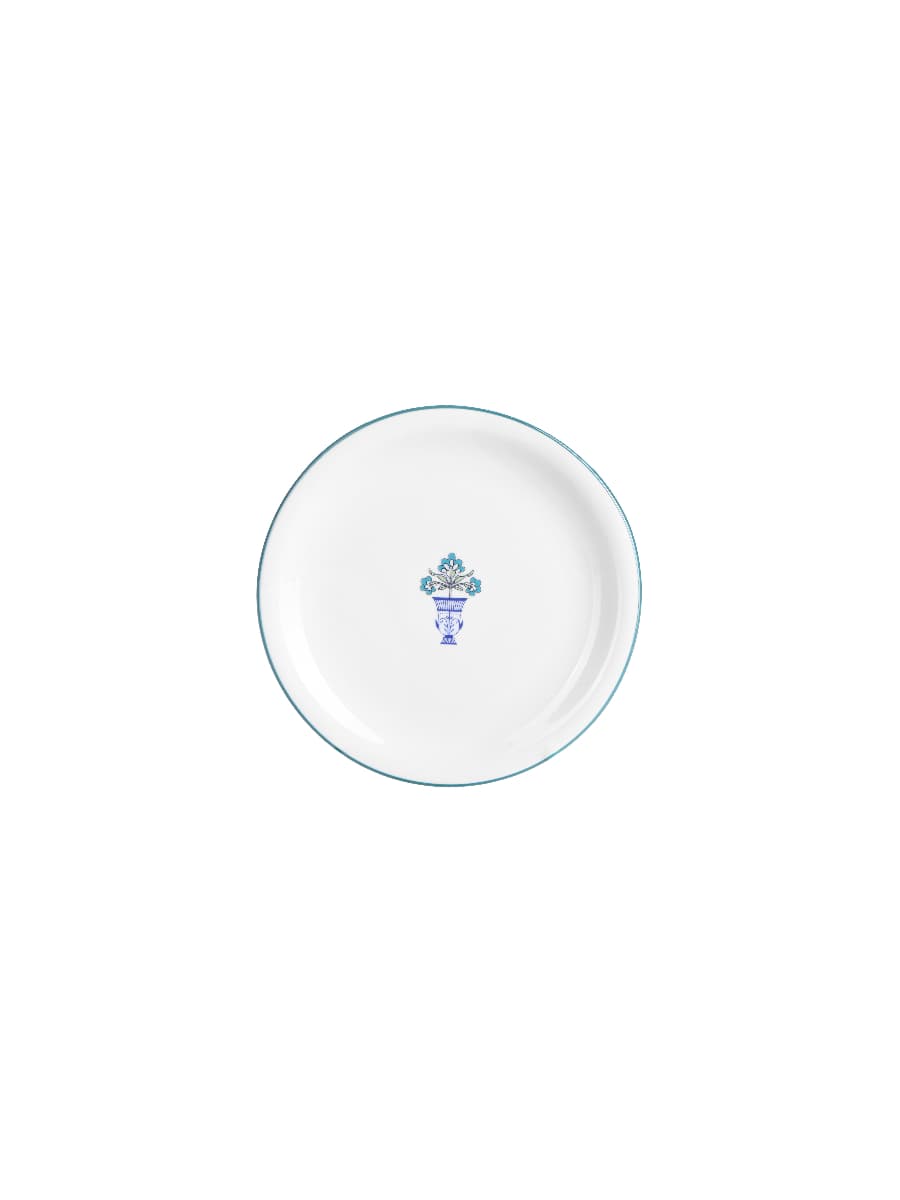 Тарелка мелкая, кант зеленый DS14, Porland, Vaso Piccolo, 18 см
