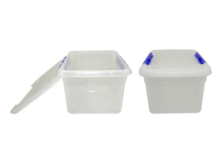 Контейнер для продуктов прямоуг. 8,0 л. 30*23*16,5 см. с синим зажимом MGprof /1/25/