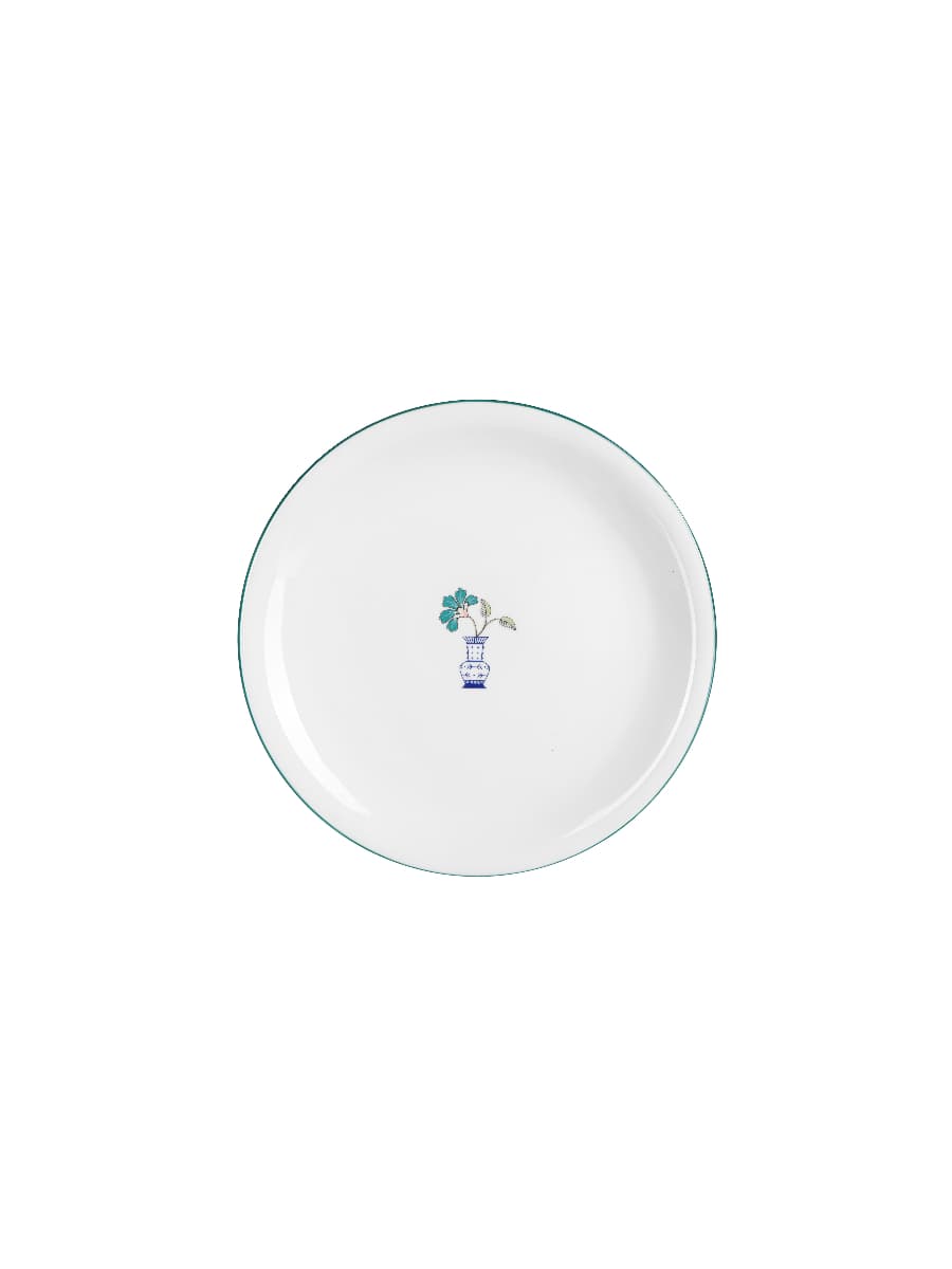 Тарелка мелкая, кант зеленый DS18, Porland, Vaso Piccolo, 28 см