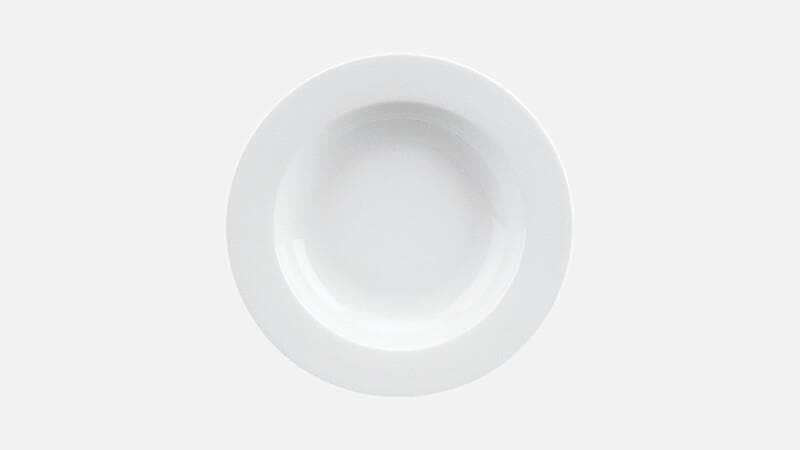 Тарелка глубокая с тонкими полями 400 мл, d 23,2 см, h 3,8 см, Fine Dining