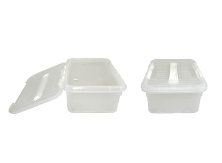 Контейнер для продуктов прямоуг. 6,0 л. 30*23*12 см. с ручкой, с белым зажимом MGprof /1/12/