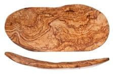 Чаша для фруктов, плоская, из оливкового дерева, 33-38CM X 16-24CM