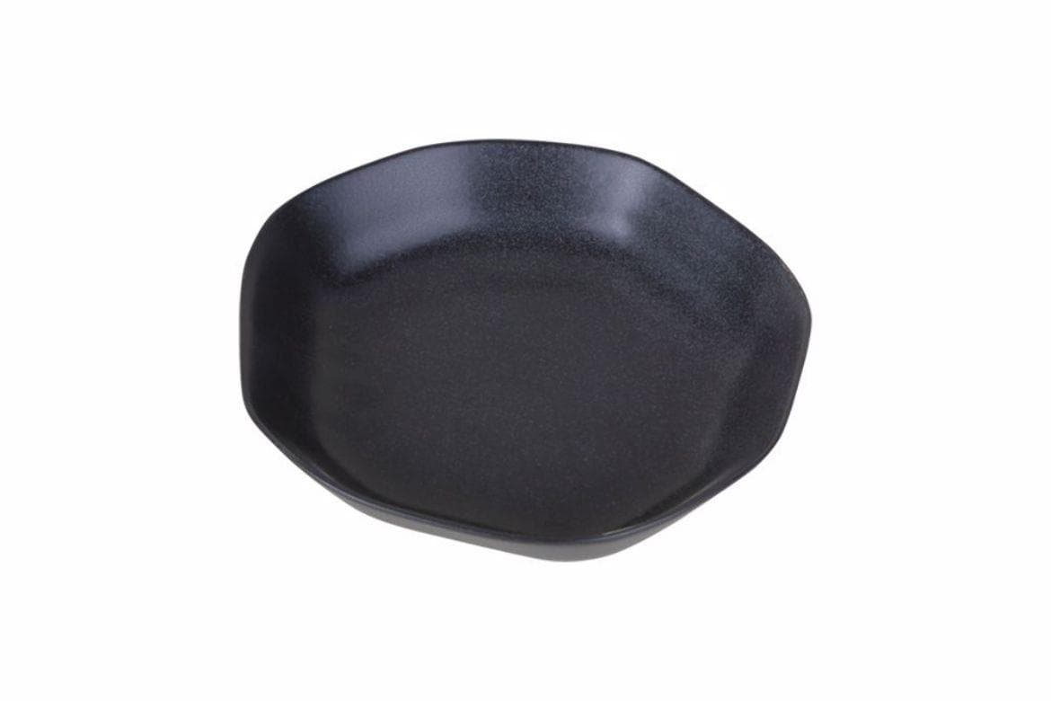 Тарелка глубокая с волнистым краем, Porland, BLACK, 21 см