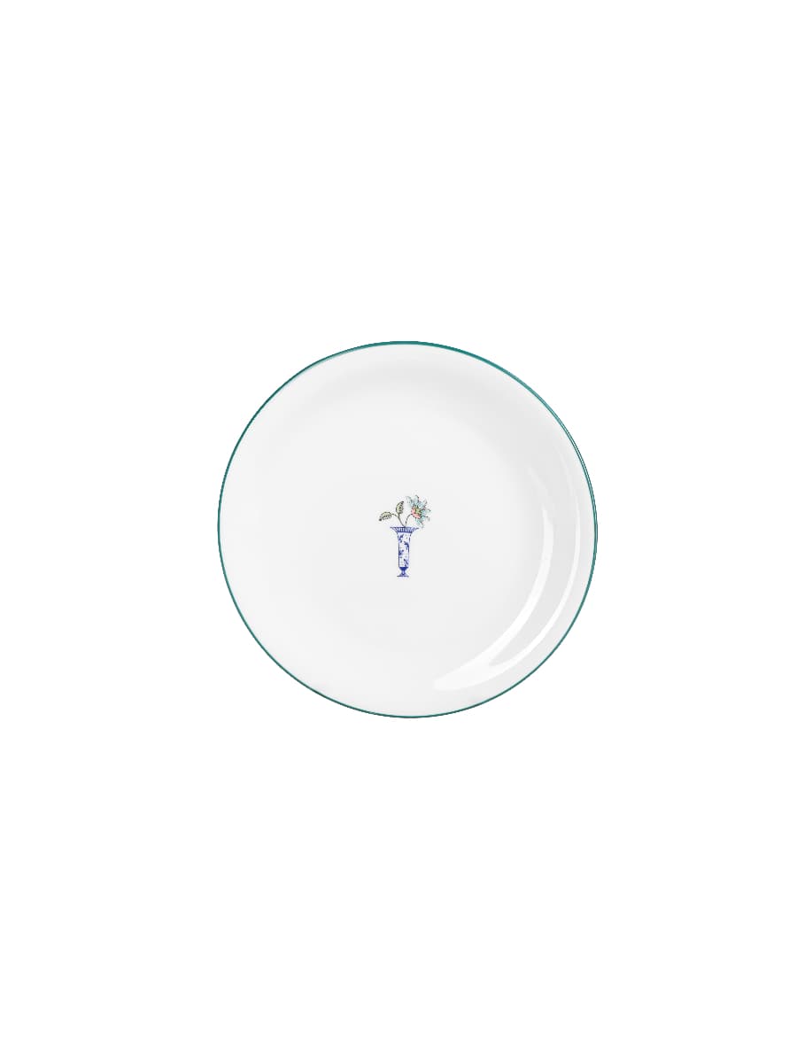 Тарелка мелкая, кант зеленый DS16, Porland, Vaso Piccolo, 22 см