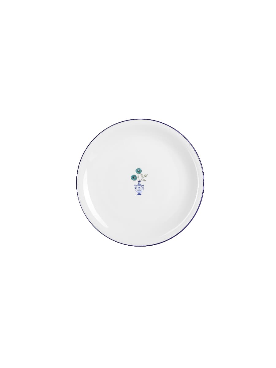 Тарелка мелкая, кант синий DS17, Porland, Vaso Piccolo, 26 см