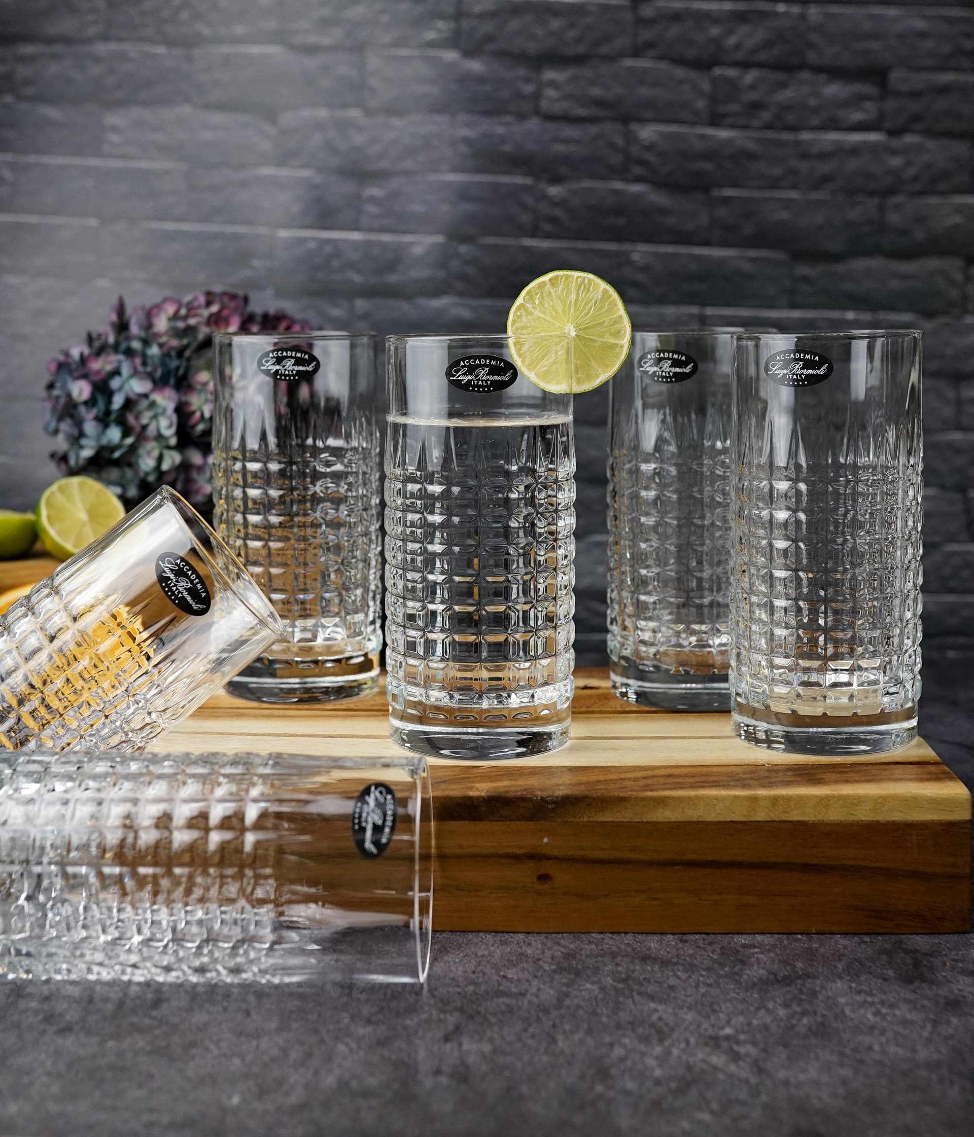 Набор стаканов высоких Mixology Charme 480 мл , хрустальное стекло, 6 шт.